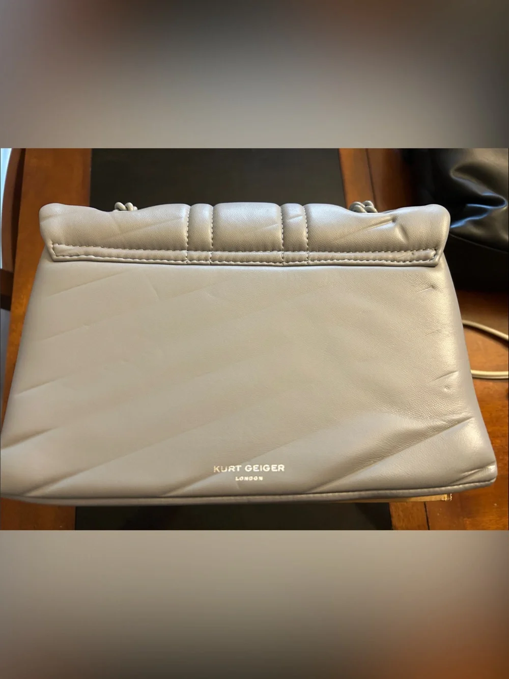 Kurt Geiger soft gray chain shoulder bag - Picture 2 of 4